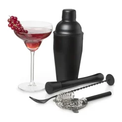 Cocktailzeef - zwart/zilver - 8,8x2,2x18 cm