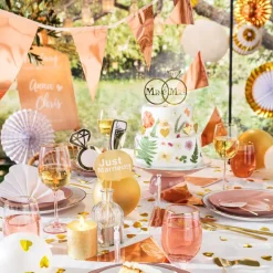 Confetti hartjes Goud/Wit