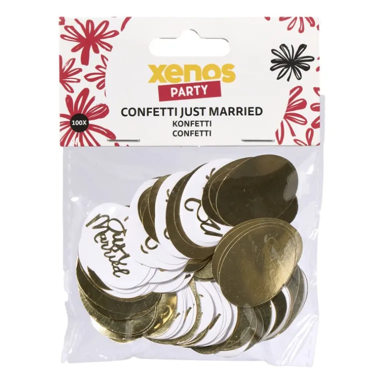 Confetti just married - goudkleurig - set van 100