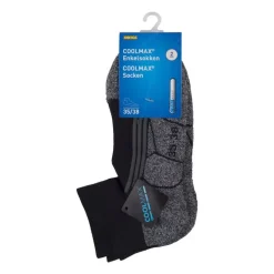 Coolmax enkelsokken - 35/38 - zwart/grijs - 2 paar