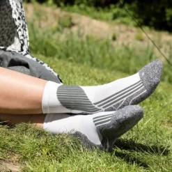 Coolmax sportsokken 35/38 - wit/grijs - 2 paar