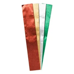 Crepe papier metallic - multikleur - set van 4