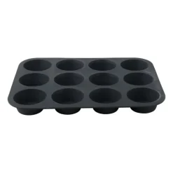 Cupcakevorm siliconen - grijs - 33x25x3 cm