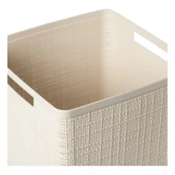 Curver jute opbergmand cube - 17 liter - beige