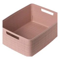 Curver jute opbergmand M - 12 liter - roze