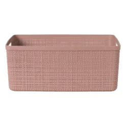 Curver jute opbergmand M - 12 liter - roze