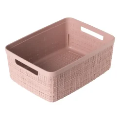 Curver jute opbergmand S - 5 liter - roze