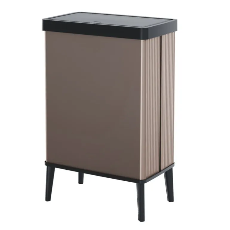 Curver prullenbak Verto - rosékleurig/zwart - 54 liter