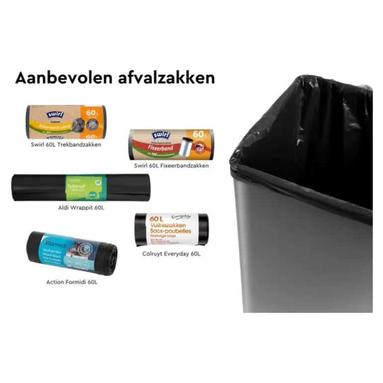 Curver prullenbak Verto - rosékleurig/zwart - 54 liter