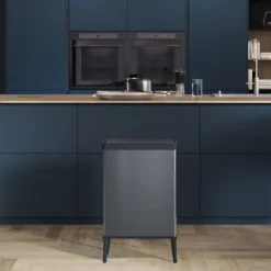 Curver prullenbak Verto - grijs/zwart - 54 liter