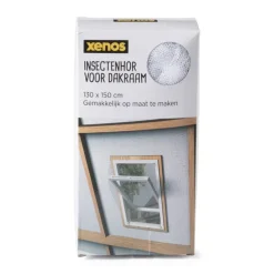 Dakraam hordoek elastisch - wit - 130x150 cm