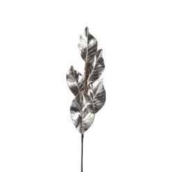 Deco blad - zilver - 77 cm