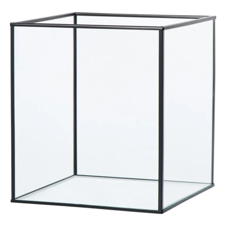 Deco box groot - zwart - 20x16x16 cm