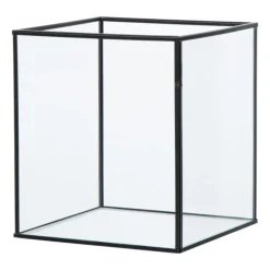 Deco box klein - zwart - 18x16x16 cm