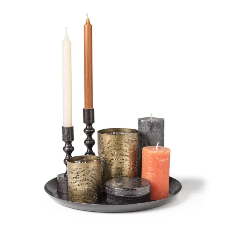 Decoratieplateau - zwart - Ø34 cm