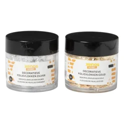 Decoratieve folievlokken - zilverkleurig - ø5x6 cm