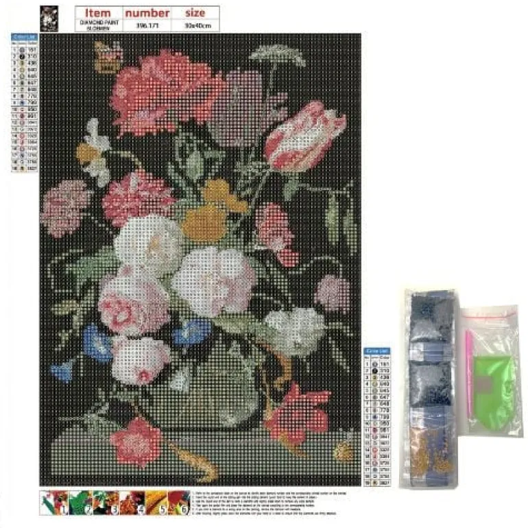 Diamond paint - bloem - 40x30 cm