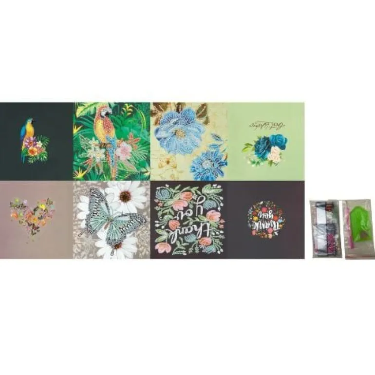 Diamond paint - kaarten - set van 4