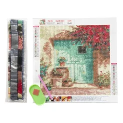 Diamond painting - Franse deur - 30x30 cm