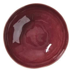 Diep bord Toscane - bordeauxrood - ø19x6 cm