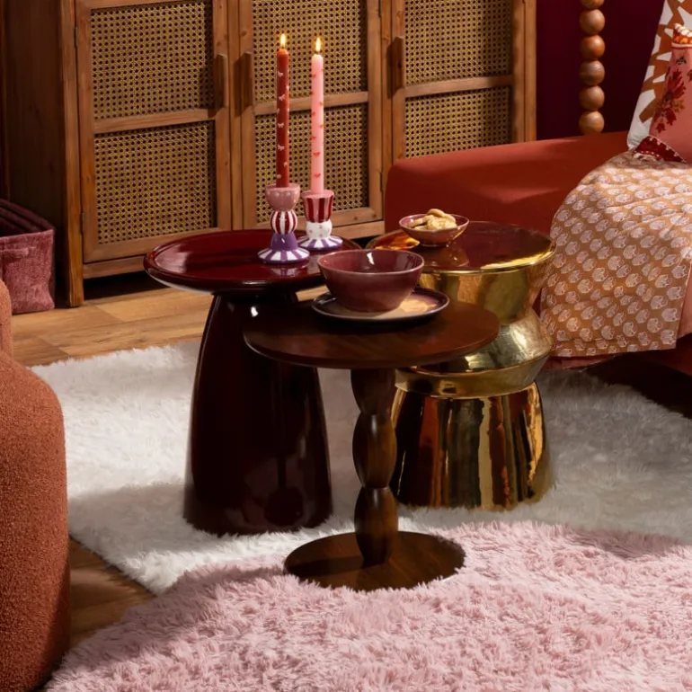 Diep bord Toscane - bordeauxrood - ø19x6 cm