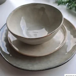 Diep bord Toscane - grijs - ø19 cm