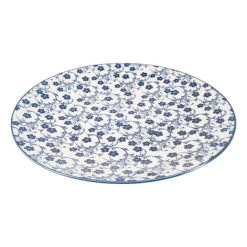Dinerbord blue print - flowers - ⌀26 cm