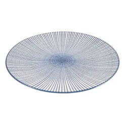 Dinerbord blue print - stripes - ⌀26 cm