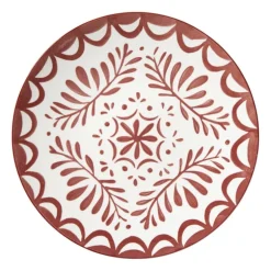 Dinerbord sterre - rood/wit - ø26.8x2.6 cm