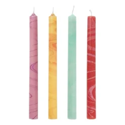 Dinerkaars marble - paars/roze - ø2.15x25 cm