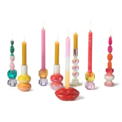 Dinerkaars ruit - roze - ø2.15x25 cm