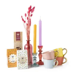 Dinerkaars rustiek - mosterdgeel - ø2x24 cm