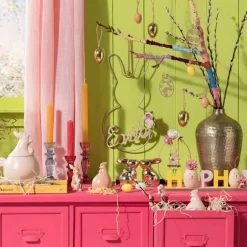 Dinerkaars rustiek - mosterdgeel - ø2x24 cm