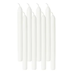 Dinerkaarsen Bolsius box wit - set van 8 - ø2x23 cm