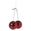 Disco kersen ornament - rood - 25x20x10 cm