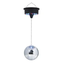 Disco licht met discobal - zilverkleurig - ø15x30 cm