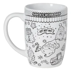 DIY kerstmok 'ho ho ho' inkleur set - keramiek - ø8.9x12.3 cm