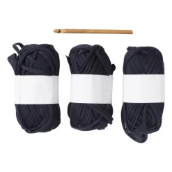 DIY mandje - donker blauw - 15x12 cm