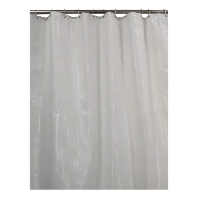 Douchegordijn jacquard - wit - 180x200 cm