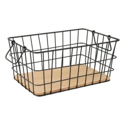 Draadmand - zwart - 31x21x14 cm