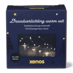 Draadverlichting - warm wit licht - 20 led lampjes - 95 cm