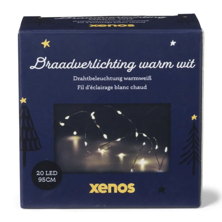 Draadverlichting - warm wit licht - 20 led lampjes - 95 cm