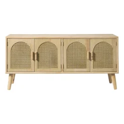 Dressoir Flores met ovalen vlakken - bruin - 55x120x40 cm