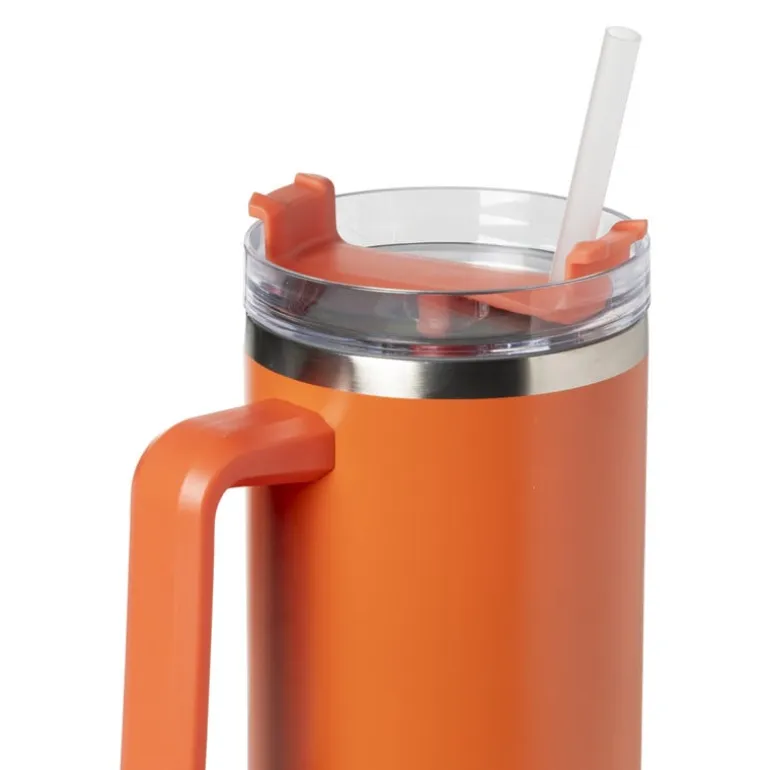 Drinkbeker - rood - rvs - 1.1 liter