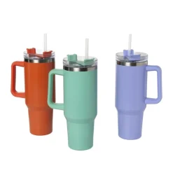 Drinkbeker - rood - rvs - 1.1 liter