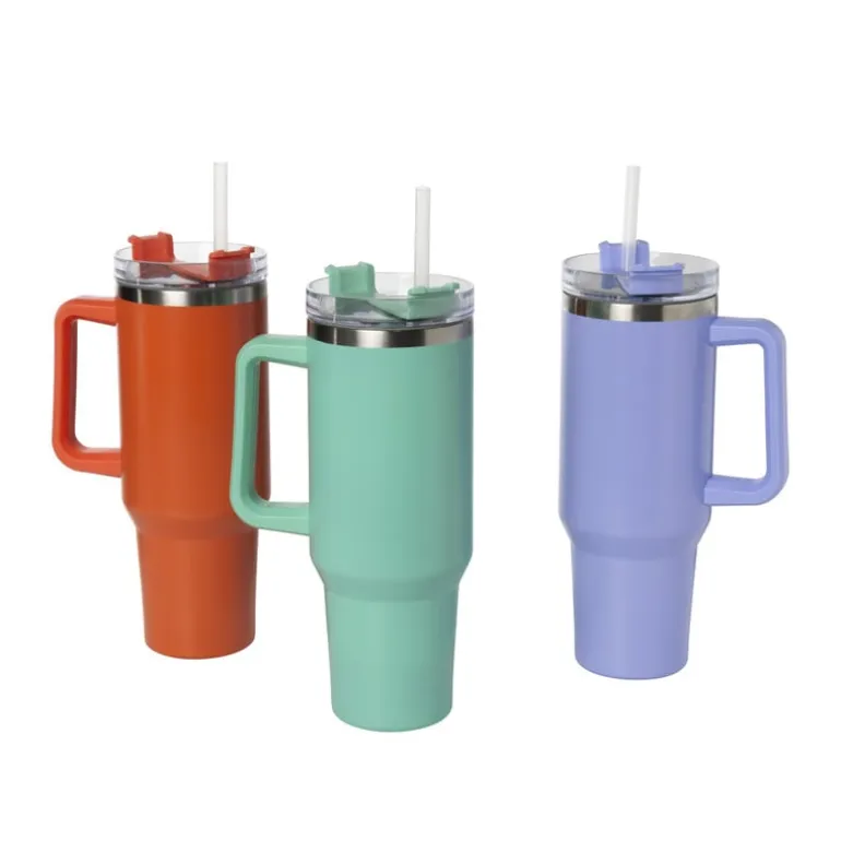 Drinkbeker - rood - rvs - 1.1 liter