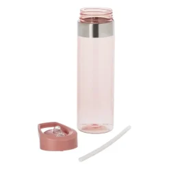 Drinkfles met rietje - roze - 500 ml