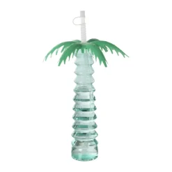 Drinkfles palmboom - groen - 500 ml