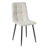 Eetkamerstoel chenille - beige - 90x53.5x44.5 cm