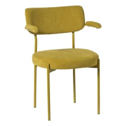 Eetkamerstoel Elvis - okergeel - 79x57x52 cm